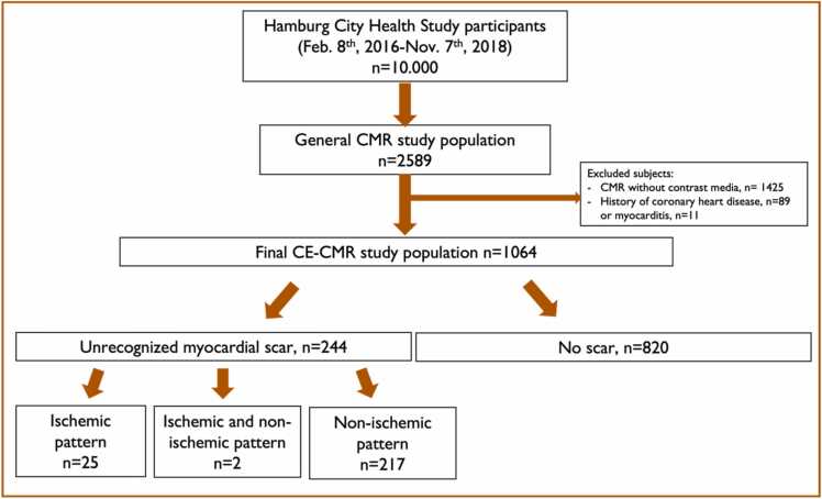 Unrecognized myocardial scar by late-gadolinium-enhancement cardiovascular magnetic resonance: Insights from the population-based Hamburg City Health Study.