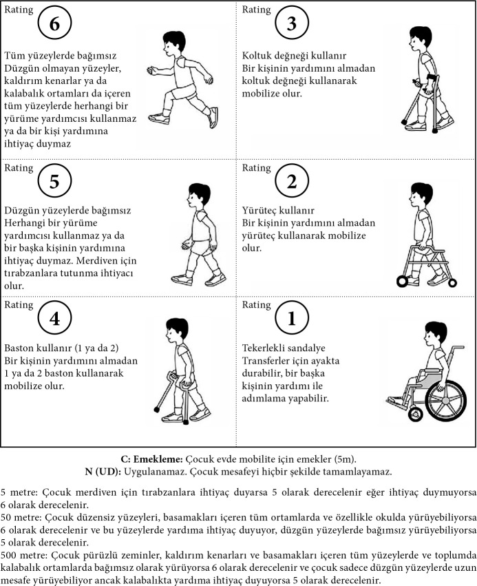 The validity and reliability of the Turkish version of the functional mobility scale in patients with cerebral palsy.