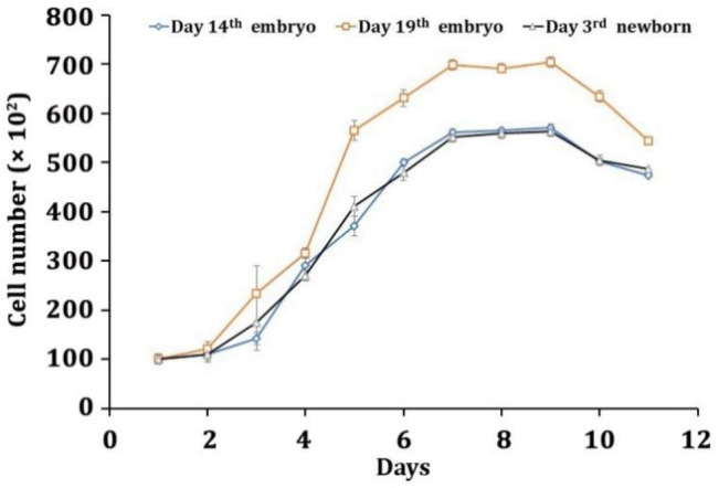 Evaluating potential of H'mong chicken bone marrow-derived mesenchymal stem cells at different ages for primordial germ cells' feeder layer.