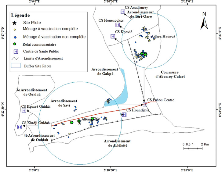 [Coverage, mapping and barriers to complete vaccination for age among children under 5 years in 2021: case of Adjara-Hounvè and Ahouicodji villages in southern Benin].