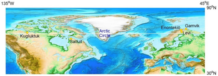 Bacterial phylotypes associated with rock-dwelling <i>Umbilicaria</i> Lichens from Arctic/Subarctic areas in North America and Northern Europe.