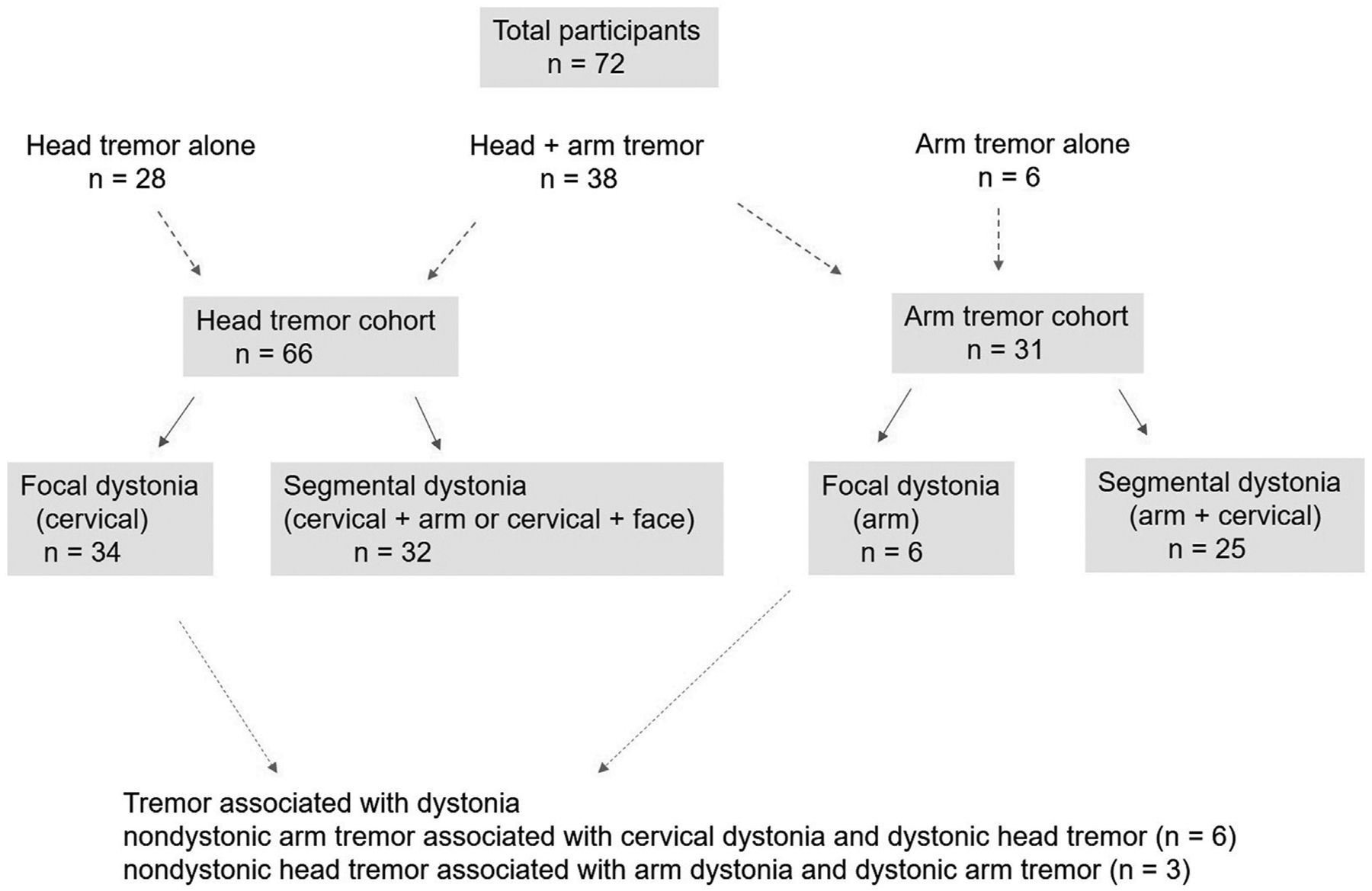 Clinical and physiological characteristics of tremor in a large cohort of focal and segmental dystonia.
