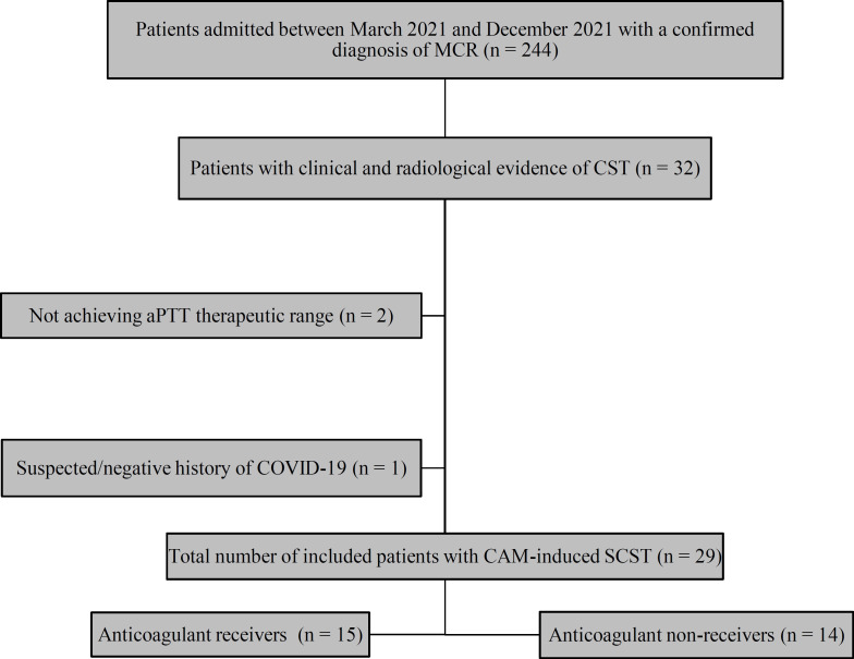 Anticoagulation in the management of septic cavernous sinus thrombosis secondary to rhino-orbito-cerebral mucormycosis: A retrospective real-world experience.