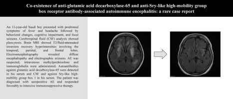 Co-existence of anti-glutamic acid decarboxylase-65 and anti-sry-like high-mobility group box receptor antibody-associated autoimmune encephalitis: A rare case report