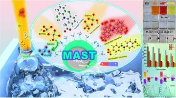 Synthesis of a starch-composite magnetic material modified with polyethyleneimine for enhanced adsorption of diclofenac sodium, methyl orange, Amaranth, and hexavalent chromium