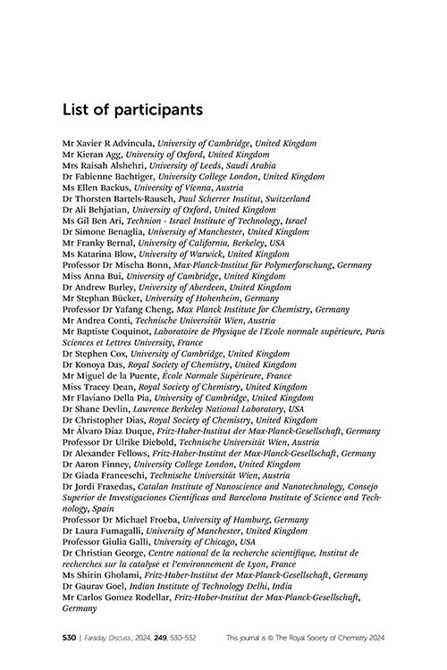 List of participants