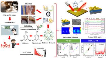 Trace level detection of melamine and cyanuric acid extracted from pet liquid food (milk) using a SERS Au nanogap substrate