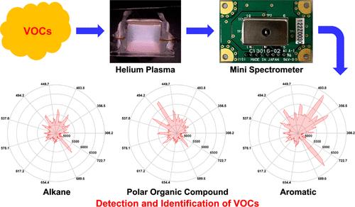 Identification of Different Classes of VOCs Based on Optical Emission Spectra Using a Dielectric Barrier Helium Plasma Coupled with a Mini Spectrometer