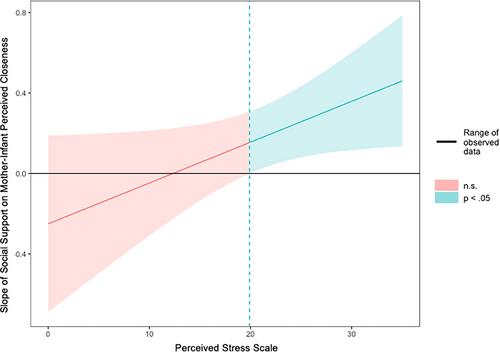 Social support buffers the impact of pregnancy stress on perceptions of parent–infant closeness during the COVID-19 pandemic