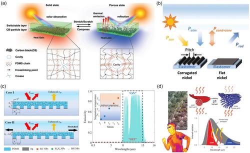 Bioinspired Stretchable Polymers for Dynamic Optical and Thermal Regulation