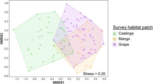 Distinct bird communities in forests and fruit farms of Caatinga landscapes