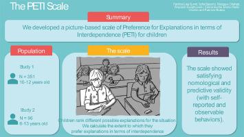 From interdependence to pro-environmental behavior: Development and validation of the Preference for Explanations in Terms of Interdependence (PETI) scale for children