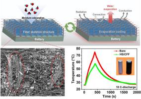 Highly hygroscopic needle-punched carbon fiber felt with high evaporative cooling efficiency and fire resistance for safe operation of ultrahigh-rate lithium-ion batteries