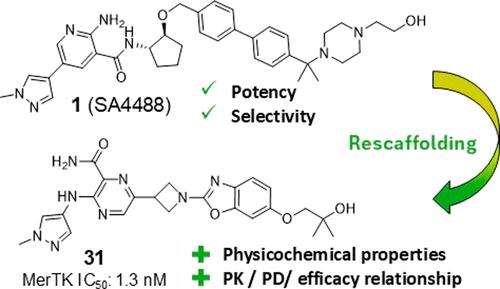 Discovery of Potent Azetidine-Benzoxazole MerTK Inhibitors with <i>In Vivo</i> Target Engagement.