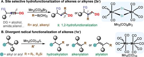 Selective Functionalization of Alkenes and Alkynes by Dinuclear Manganese Catalysts.