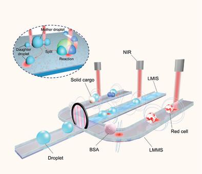 Photothermal-Electric Excited Droplet Multibehavioral Manipulation