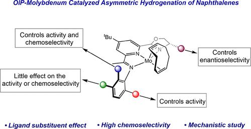 Asymmetric Hydrogenation of Naphthalenes with Molybdenum Catalysts: Ligand Design Improves Chemoselectivity