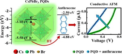 Hole-Induced Charge Transfer Dynamics at the CsPbBr3 Perovskite Quantum Dot Interface