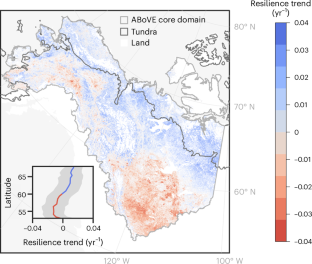 Warming and disturbances affect Arctic-boreal vegetation resilience across northwestern North America