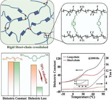 Reducing Dielectric Loss of High-Dielectric-Constant Elastomer via Rigid Short-Chain Crosslinking