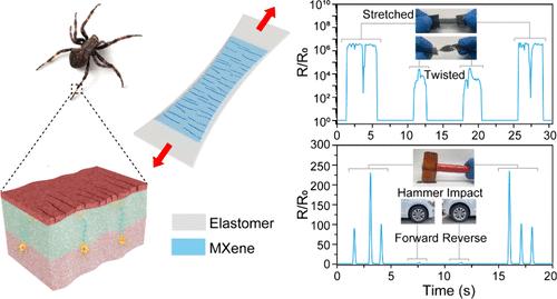 Mechanically Driven Self-Healing MXene Strain Gauges for Overstrain-Tolerant Operation