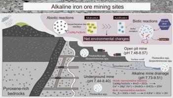 Intimate microbe-water-mineral interactions mediate alkalization in the pyroxene-rich iron ore mines in Panxi Area, Southwest China