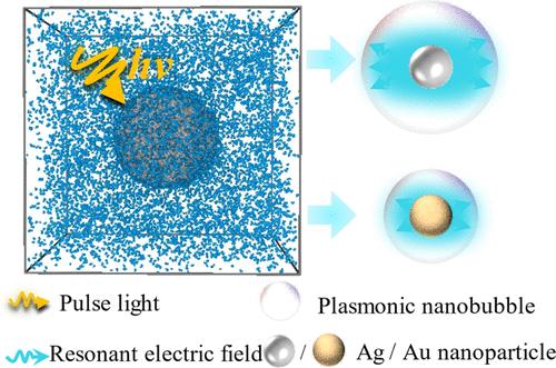 Comparative Analysis Based on Near-Field Electromagnetic Theory Combined with Molecular Dynamics for Pulse Light-Induced Plasmonic Nanobubble in Gold and Silver Nanofluids