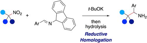 Reductive Homologation of Nitroalkanes via Denitrative Aminoalkylation