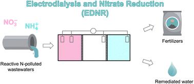 Electrodialysis and nitrate reduction (EDNR) to enable distributed ammonia manufacturing from wastewaters