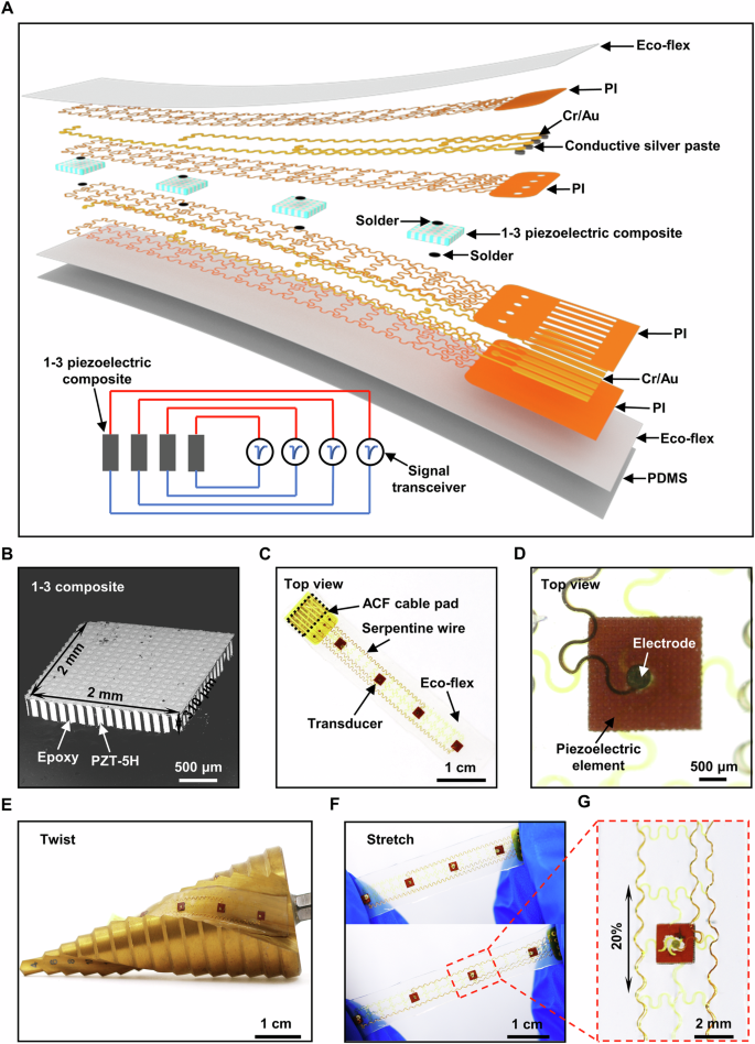 Identification of gas-liquid two-phase flow patterns based on flexible ultrasound array and machine learning