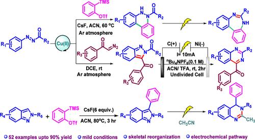 Skeletal Reorganization Emanated via the Course of Heterocyclic N1–N2 Bond Cleavage: Electrosynthetic Approach