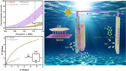 Surface Epitaxial Growth of 2D/2D Bi2O2S/CdS Heterojunction Photoanodes and Their Photoelectrochemical Properties