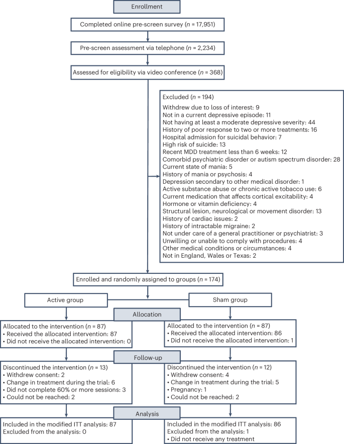 Home-based transcranial direct current stimulation treatment for major depressive disorder: a fully remote phase 2 randomized sham-controlled trial