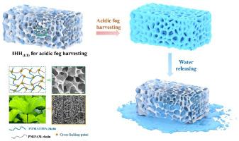 Intelligent hybrid hydrogel with nanoarchitectonics for water harvesting from acidic fog