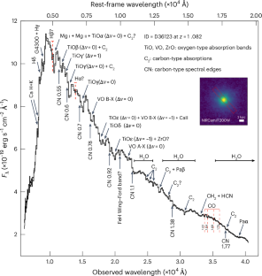 Strong spectral features from asymptotic giant branch stars in distant quiescent galaxies