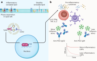 Immunogenic amines on lipid nanoparticles