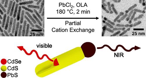 CdSe-Dot/CdS-Rod/PbS-Dot Nanocrystals by Partial Cation Exchange Reaction