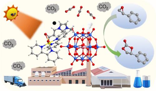 First Photocatalytic Synthesis of Cyclic Carbonates from CO2 Using Bromide-Functionalized Polyoxometalate without Additional Cocatalyst