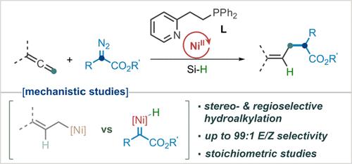 Nickel-Catalyzed Regio- and Stereoselective Hydroalkylation of Allenes: Exploiting the Unique Reactivity of Diazo Compounds as an Alkylating Source