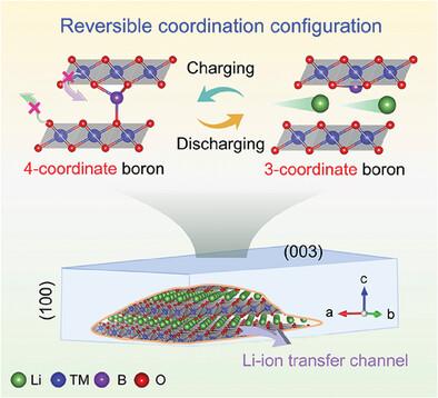 Reversible Configurations of 3-Coordinate and 4-Coordinate Boron Stabilize Ultrahigh-Ni Cathodes with Superior Cycling Stability for Practical Li-Ion Batteries