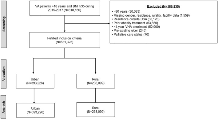 Patient, facility, and environmental factors associated with obesity treatment in US Veterans.