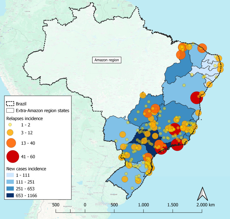 Towards malaria elimination: a case-control study to assess associated factors to malaria relapses in the extra-Amazon Region of Brazil from 2008 to 2019.