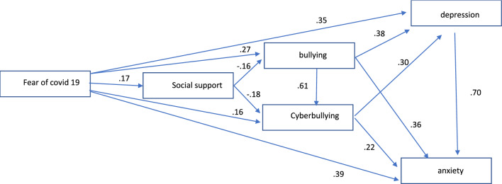 Social support and mental health outcomes in palestinian children victims of bullying and cyberbullying during the covid-19 pandemic: an exploratory investigation.