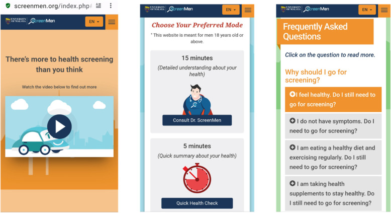 Pilot implementation study of a web-based men's health screening app in primary care during COVID-19: a mixed-methods approach.