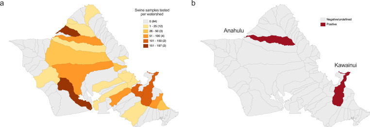 Serosurveillance of <i>Coxiella burnetii</i> in feral swine populations of Hawai'i and Texas identifies overlap with human Q fever incidence.