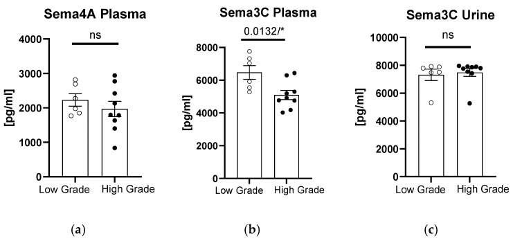 A Pilot Study of the Role of Semaphorin 4A (sema4A) and 3C (sema3C) in Non-Muscle-Invasive Bladder Cancer (NMIBC).