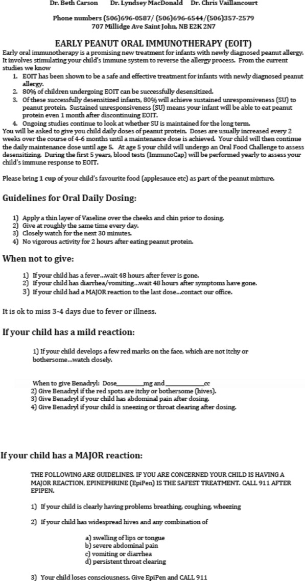 Safety and adherence of early oral immunotherapy for peanut allergy in a primary care setting: a retrospective cross-sectional study.