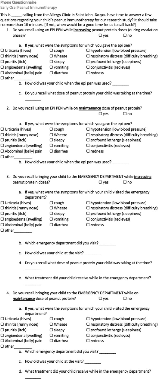 Safety and adherence of early oral immunotherapy for peanut allergy in a primary care setting: a retrospective cross-sectional study.