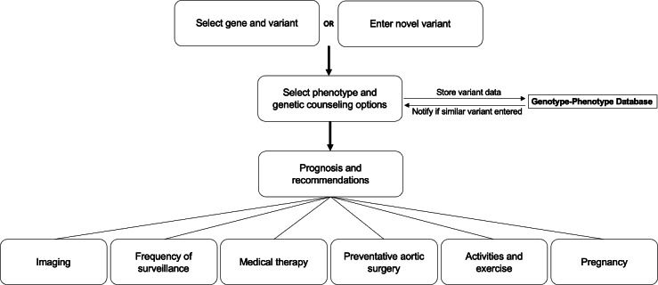Development and Assessment of a Point-of-Care Application (Genomic Medicine Guidance) for Heritable Thoracic Aortic Disease.