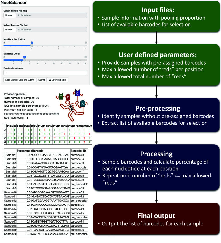 NucBalancer: streamlining barcode sequence selection for optimal sample pooling for sequencing.